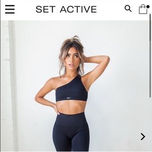 NWT Setactive Onyx One Shoulder Bra-XS/S